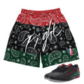 Retro 2 Low Gucci Paisley Mesh Shorts - Sneaker Tees to match Air Jordan Sneakers