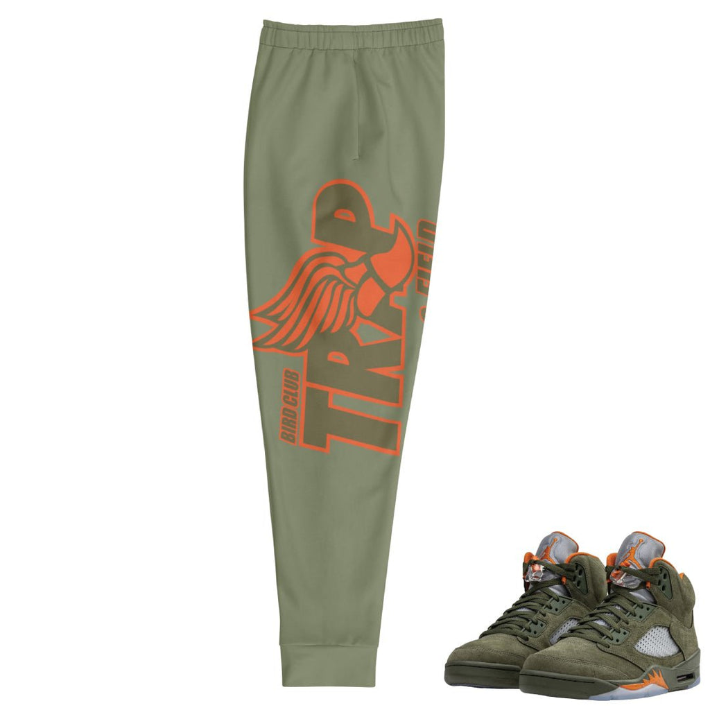 Retro 5 Olive/Solar Orange "Trap" Hoodie - Sneaker Tees to match Air Jordan Sneakers