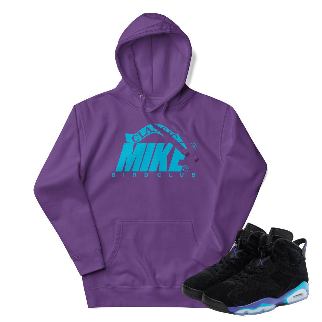 RETRO 6 AQUA MIKE HOODIE - Sneaker Tees to match Air Jordan Sneakers