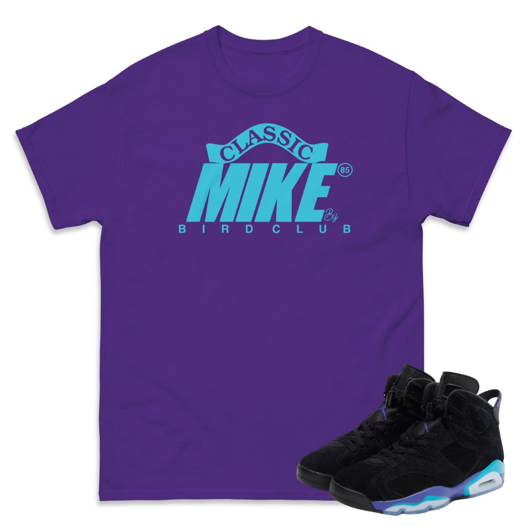 RETRO 6 AQUA MIKE SHIRT - Sneaker Tees to match Air Jordan Sneakers