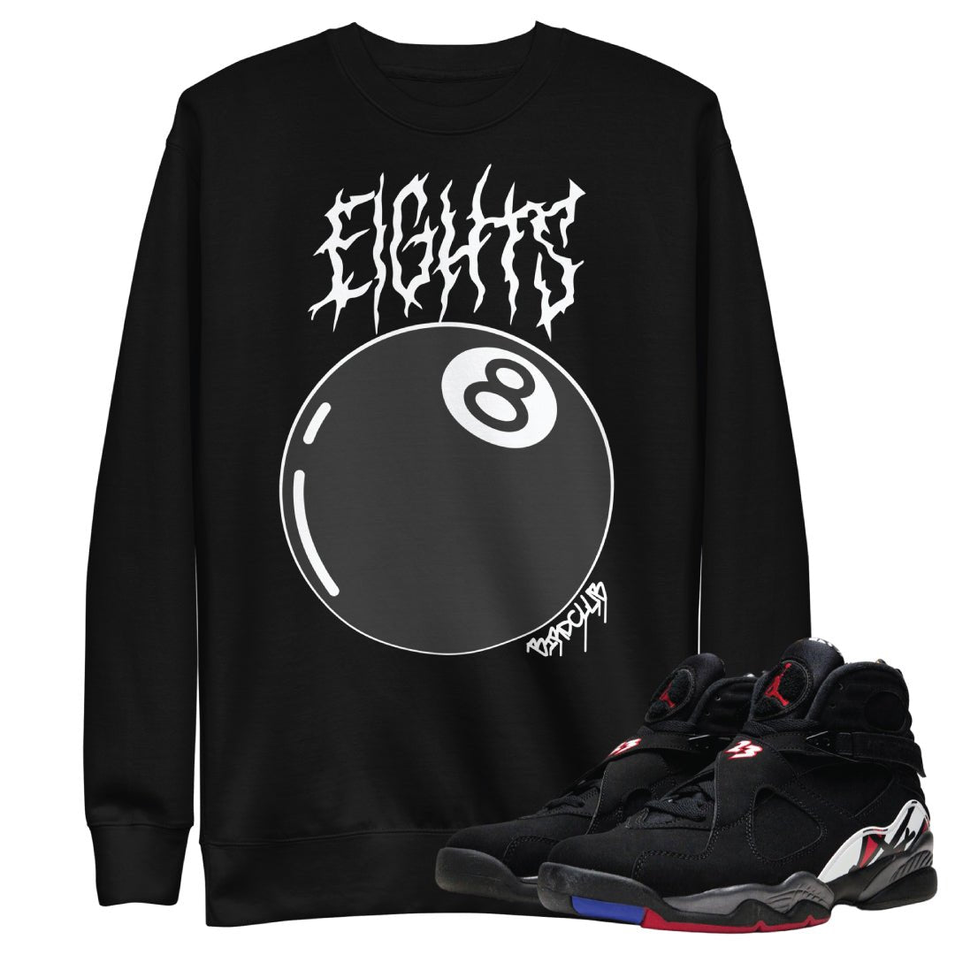 Retro 8 Playoff 8-Ball Sweatshirt - Sneaker Tees to match Air Jordan Sneakers