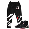 Retro 8 Playoff Sneaker Pattern Joggers - Sneaker Tees to match Air Jordan Sneakers