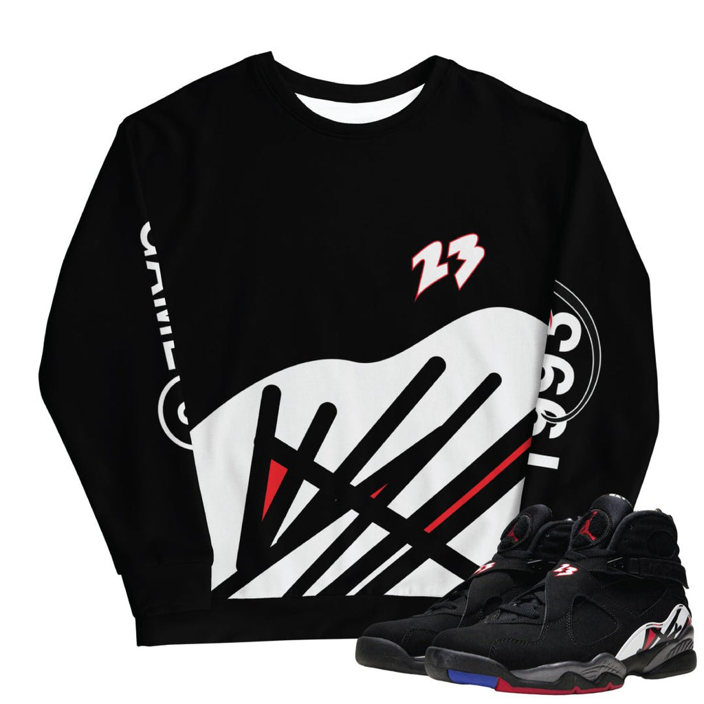 Retro 8 Playoff Stay Strapped Sweatshirt - Sneaker Tees to match Air Jordan Sneakers