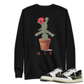 Retro 1 Low Travis Scott Olive Air Cactus Sweatshirt - Sneaker Tees to match Air Jordan Sneakers