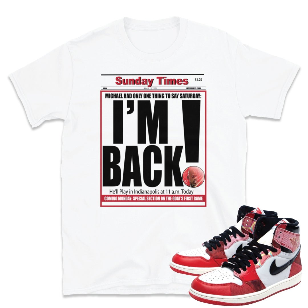 Retro 1 Spider Verse Shirt - Sneaker Tees to match Air Jordan Sneakers