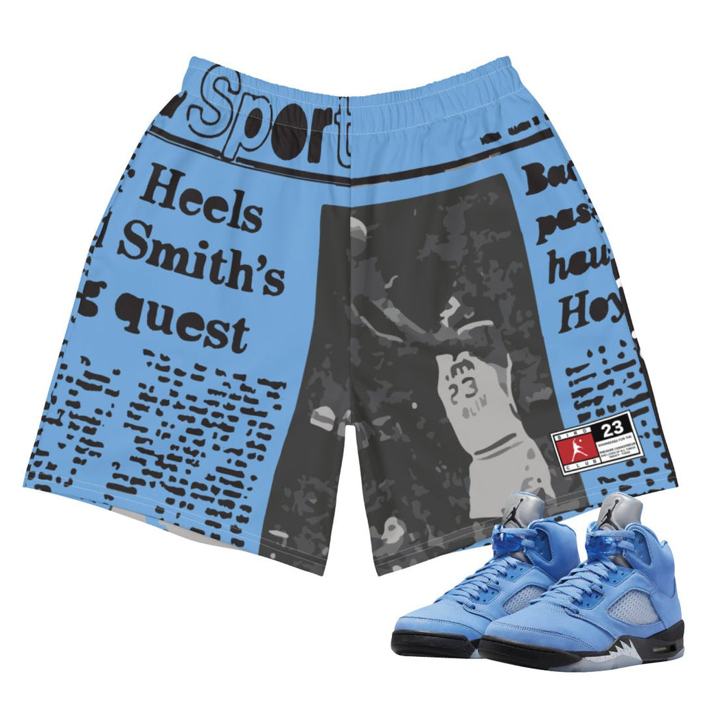 Retro 5 UNC Shorts - Sneaker Tees to match Air Jordan Sneakers