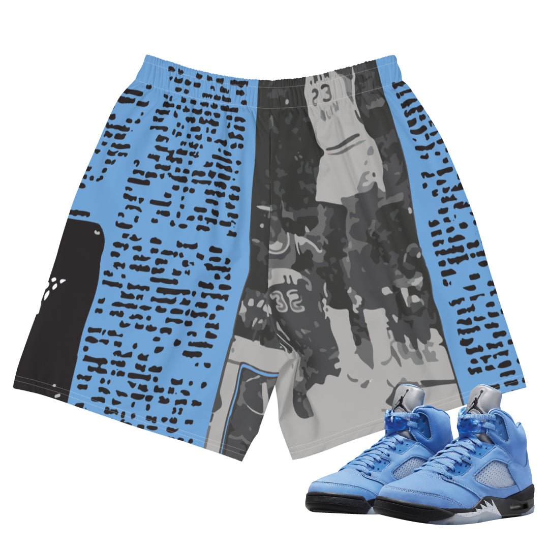 Retro 5 UNC Shorts - Sneaker Tees to match Air Jordan Sneakers
