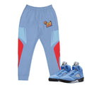 Retro 5 UNC Joggers - Sneaker Tees to match Air Jordan Sneakers
