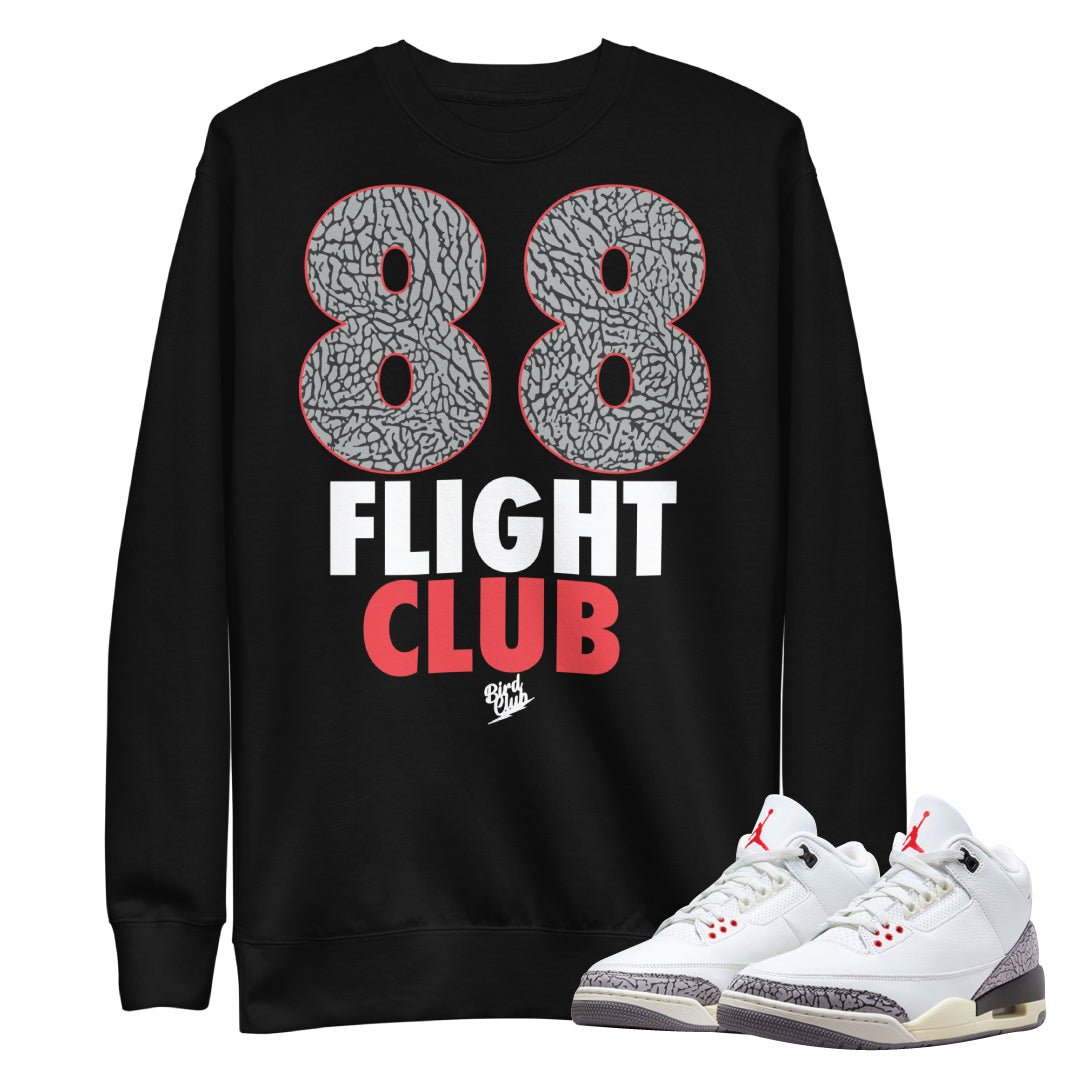 Retro 3 "White Cement" reimagined Sweatshirt - Sneaker Tees to match Air Jordan Sneakers