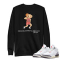 Retro 3 "White Cement" reimagined Sweatshirt - Sneaker Tees to match Air Jordan Sneakers