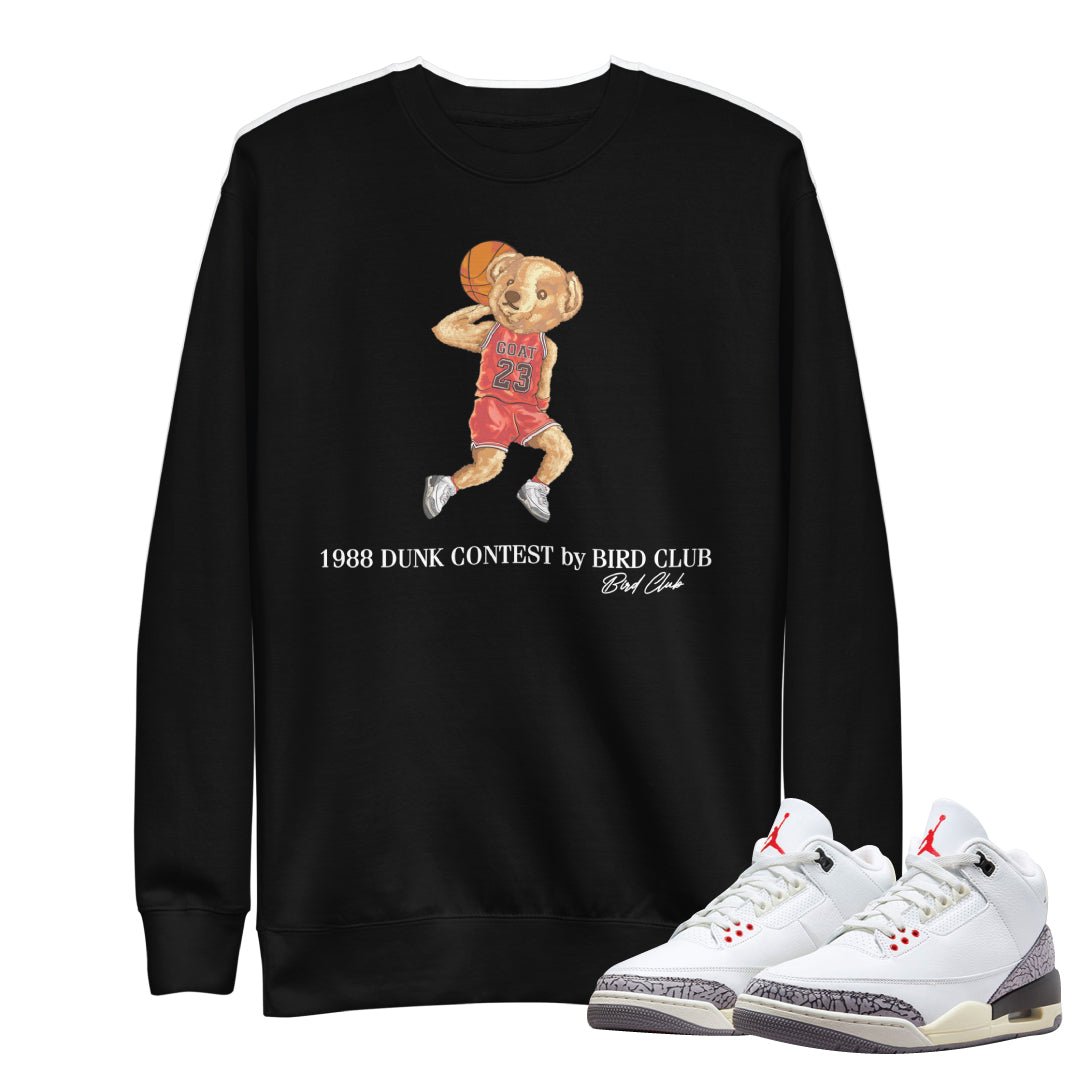 Retro 3 "White Cement" reimagined Sweatshirt - Sneaker Tees to match Air Jordan Sneakers