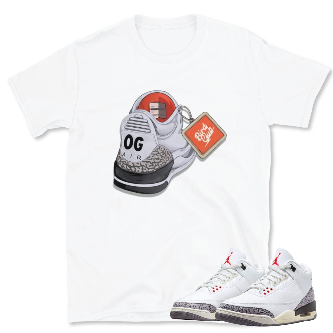 Retro 3 "White Cement" Reimagined Shirt - Sneaker Tees to match Air Jordan Sneakers