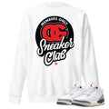 Retro 3 "White Cement" reimagined Sweatshirt - Sneaker Tees to match Air Jordan Sneakers