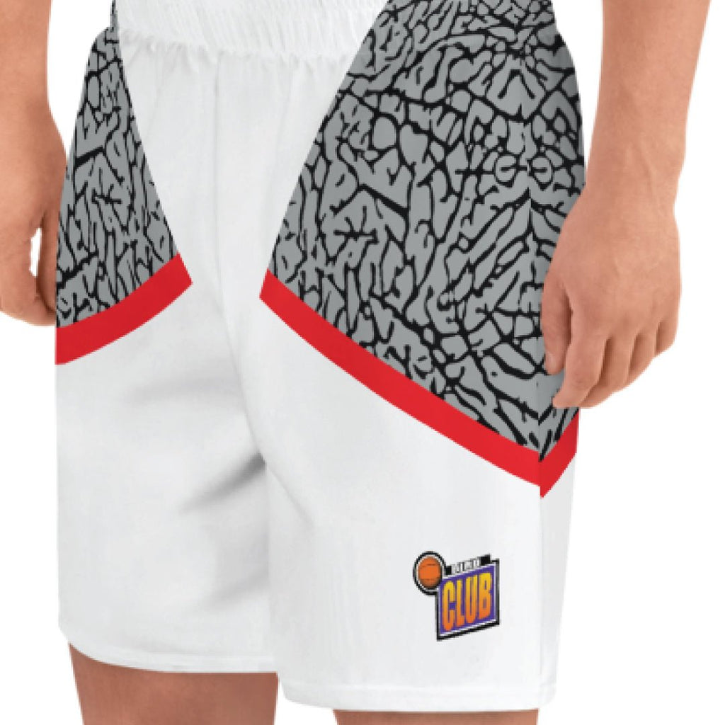 Retro 3 White Cement Reimagined Shorts - Sneaker Tees to match Air Jordan Sneakers