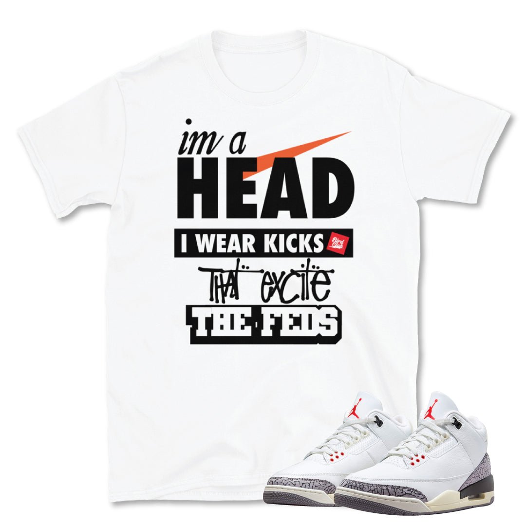Retro 3 "White Cement" Reimagined Shirt - Sneaker Tees to match Air Jordan Sneakers