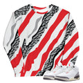 Retro 3 "White Cement" reimagined Sweatshirt - Sneaker Tees to match Air Jordan Sneakers