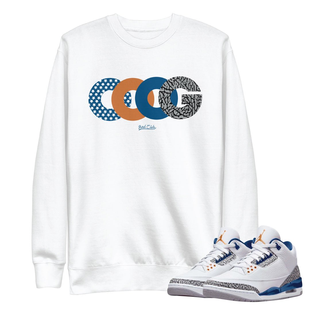 Retro 3 Wizards PE Sweatshirt - Sneaker Tees to match Air Jordan Sneakers