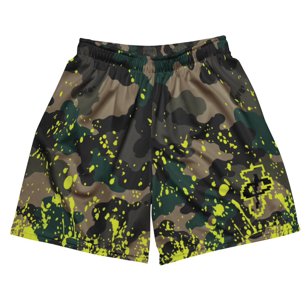 FOAMPOSITE PRO GREEN CAMO MESH SHORTS