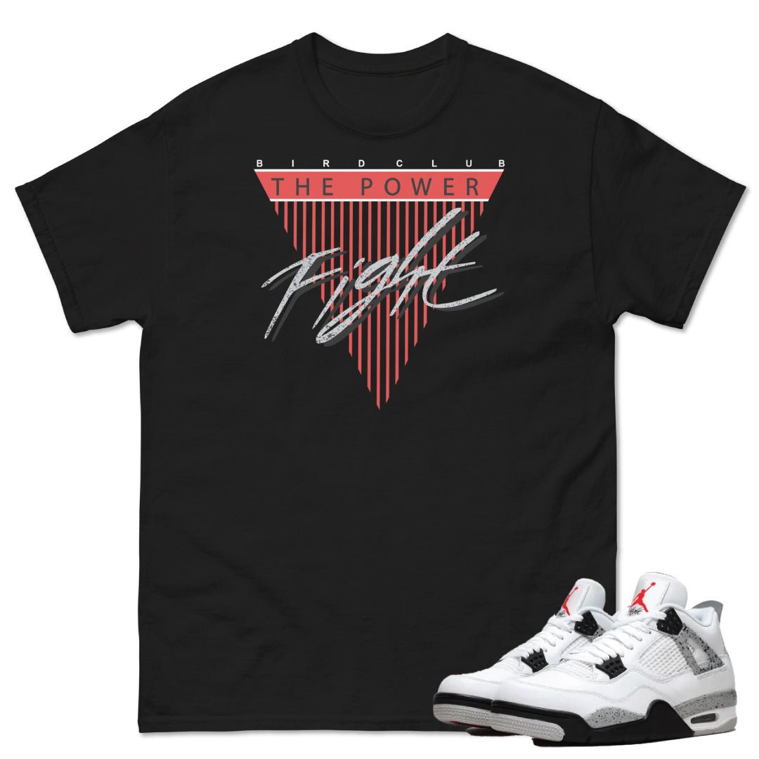 Retro 4 White Cement "Fight the Power" Shirt
