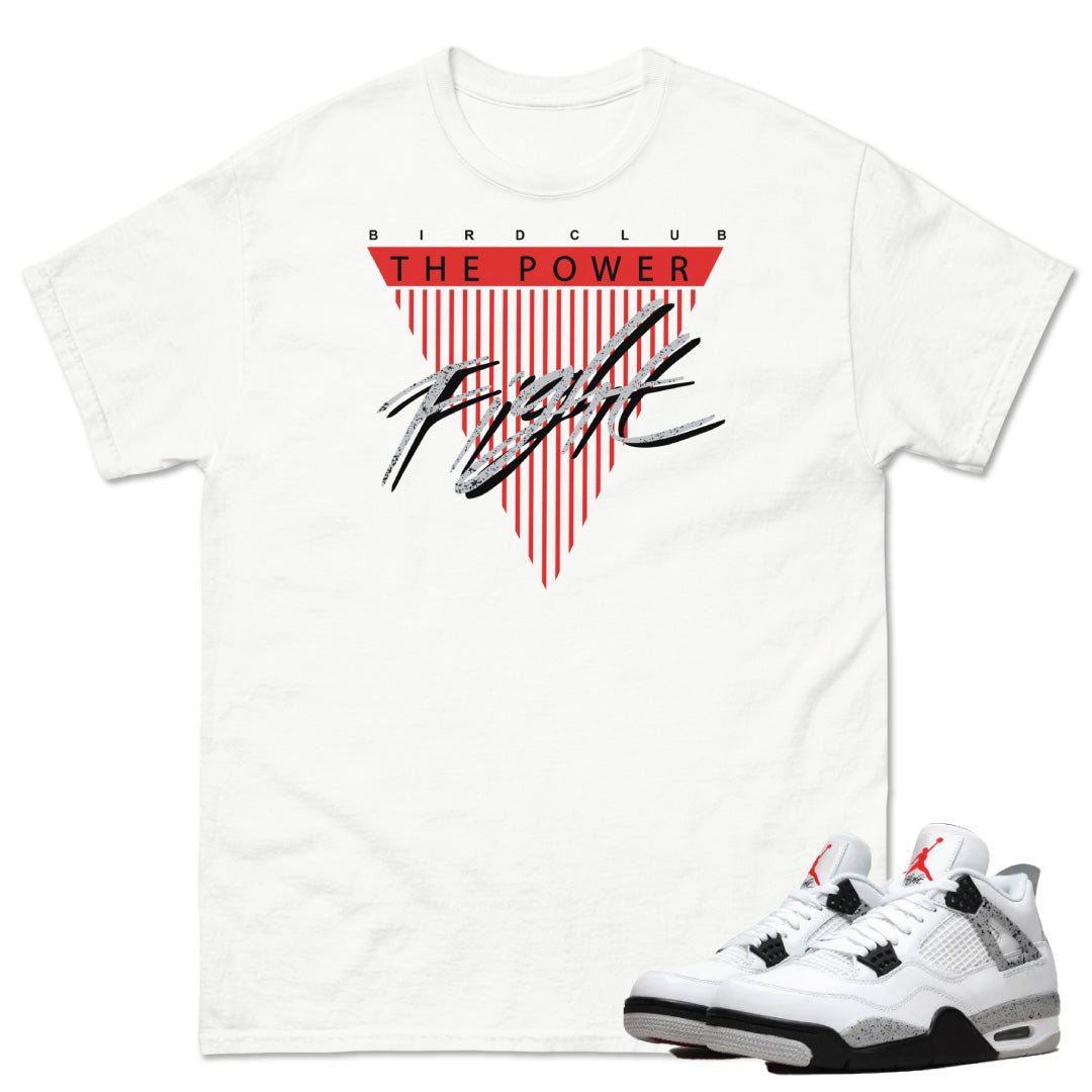 Retro 4 White Cement "Fight the Power" Shirt
