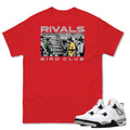 Retro 4 White Cement Rivals Shirt
