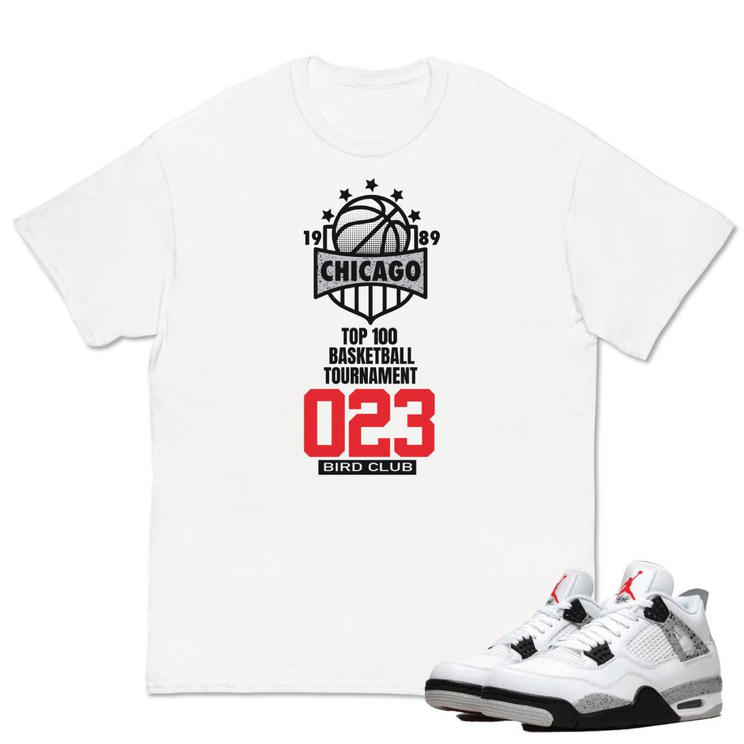 Retro 4 White Cement Tournament Shirt