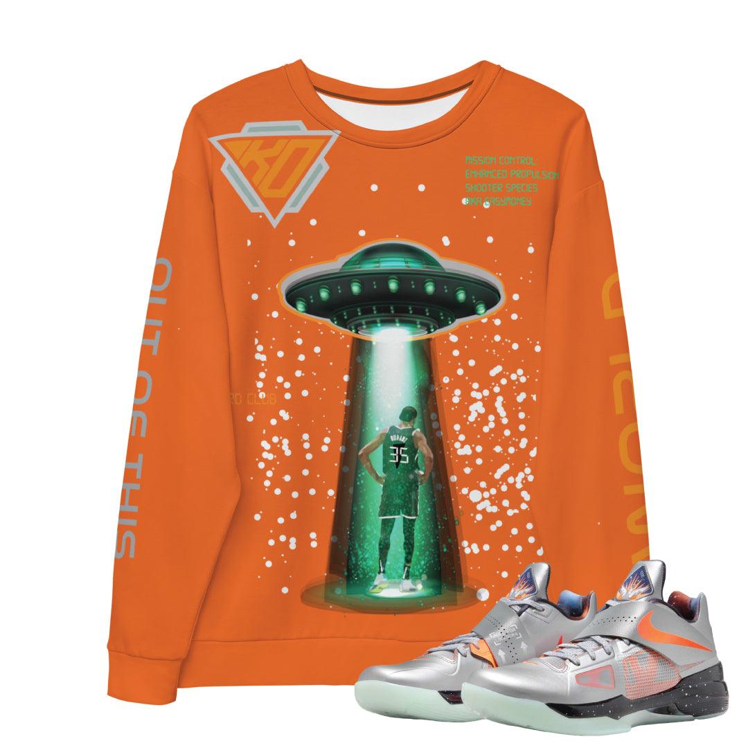 KD 4 Galaxy UFO Sweatshirt - Sneaker Tees to match Air Jordan Sneakers