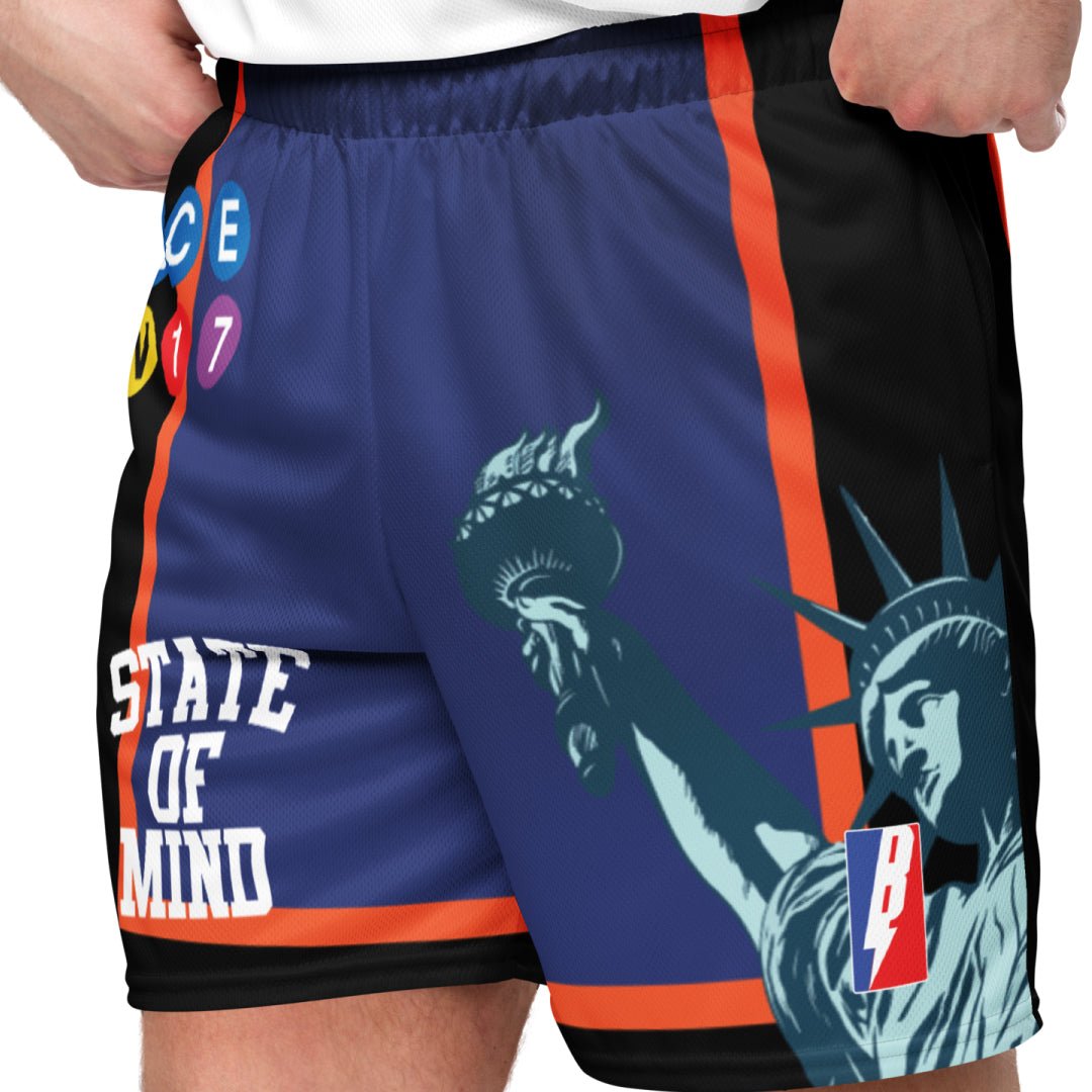 New York State of Mind Basketball Mesh Shorts - Sneaker Tees to match Air Jordan Sneakers