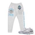 Retro 11 Low Cement Grey Varsity Joggers - Sneaker Tees to match Air Jordan Sneakers
