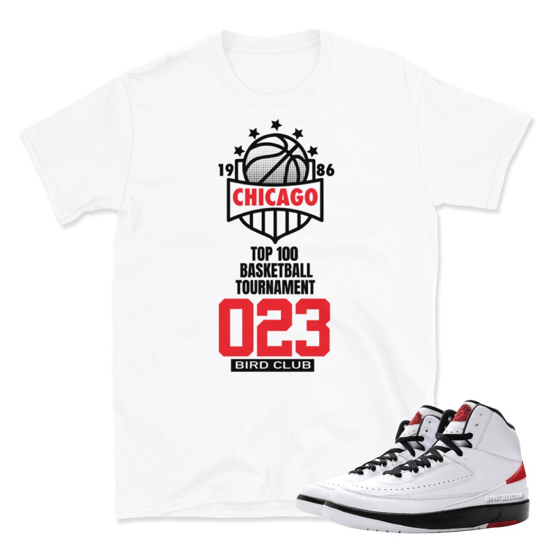 Retro 2 "Chicago" Tournament Shirt - Sneaker Tees to match Air Jordan Sneakers