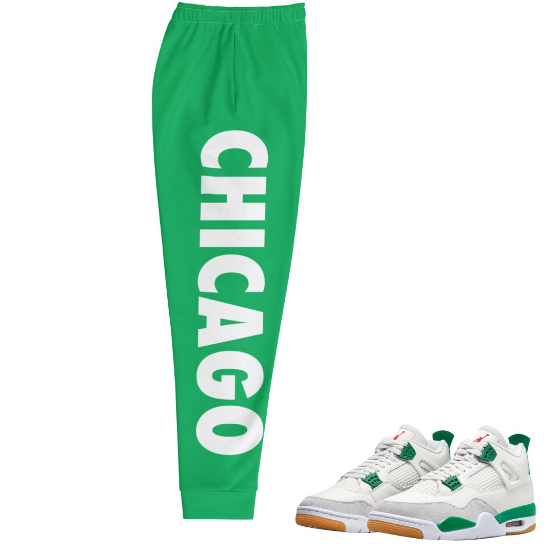 Retro 4 SB Pine Green Chicago Tournament Joggers - Sneaker Tees to match Air Jordan Sneakers