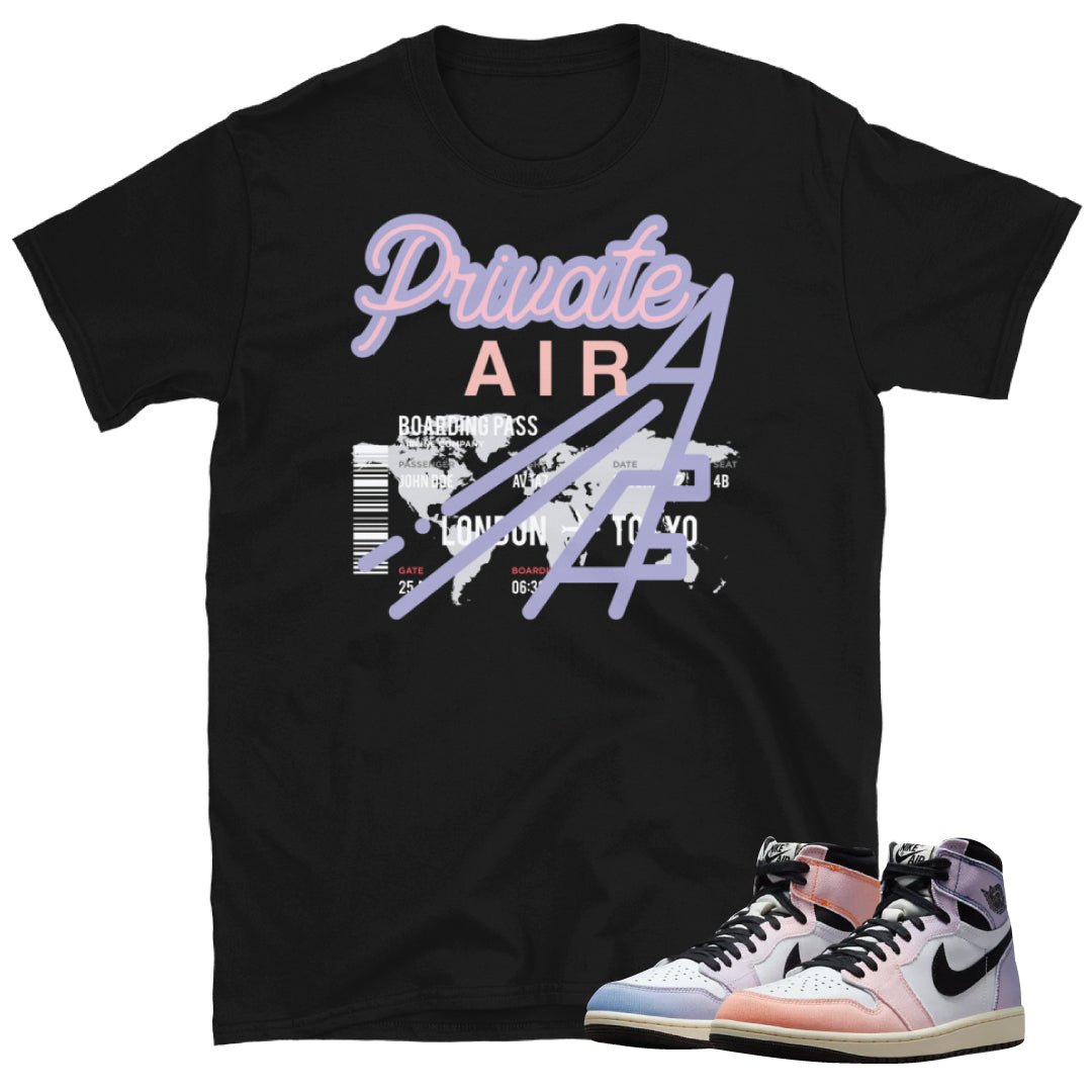 Retro 1 Skyline Private Flight Shirt - Sneaker Tees to match Air Jordan Sneakers