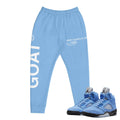 Retro 5 UNC Joggers - Sneaker Tees to match Air Jordan Sneakers