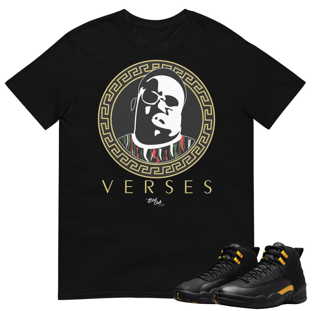 Retro 12 Black Taxi BIG Verses Shirt - Sneaker Tees to match Air Jordan Sneakers