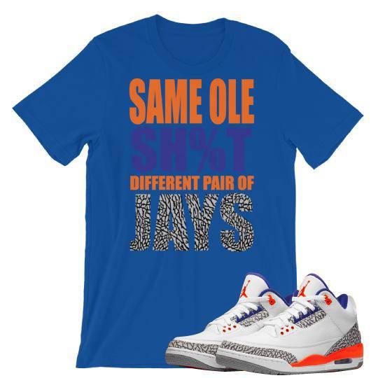 RETRO 3 Knicks Sneaker Tees - Sneaker Tees to match Air Jordan Sneakers