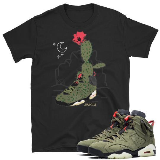 RETRO 6 TRAVIS SCOTT CACTUS SHIRT - Sneaker Tees to match Air Jordan Sneakers
