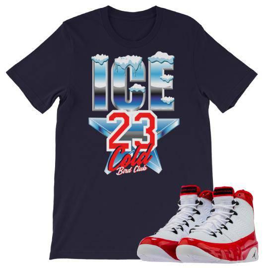 Retro 9 "Gym Red" Sneaker Shirt Ice Cold All Star - Sneaker Tees to match Air Jordan Sneakers