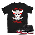 Retro 11 Bred Sneaker Tee - Sneaker Tees to match Air Jordan Sneakers