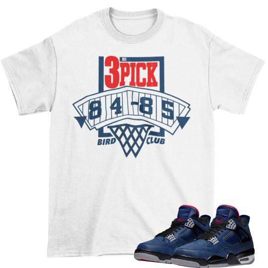 Winter Blue Retro 4 Sneaker Tee - Sneaker Tees to match Air Jordan Sneakers