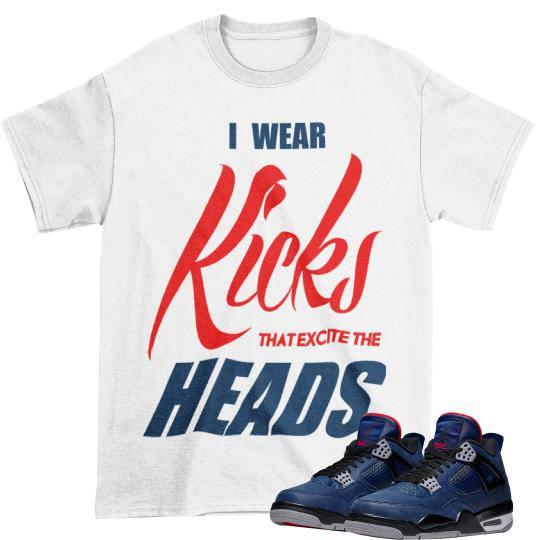 Winter Blue Retro 4 Sneaker Tee - Sneaker Tees to match Air Jordan Sneakers