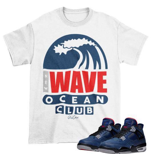 Retro 4 Winter Blue Sneaker Tee - Sneaker Tees to match Air Jordan Sneakers