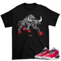 Retro 3 red cement Bulls shirt - Sneaker Tees to match Air Jordan Sneakers