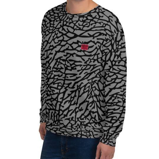 Elephant Print Crewneck - Sneaker Tees to match Air Jordan Sneakers