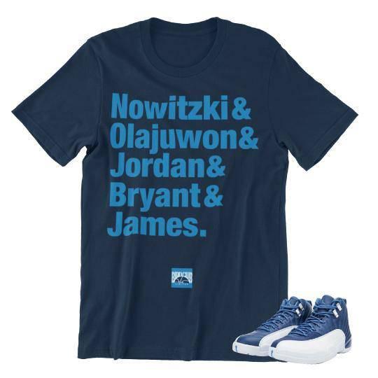RETRO 12 INDIGO SNEAKER SHIRT - Sneaker Tees to match Air Jordan Sneakers