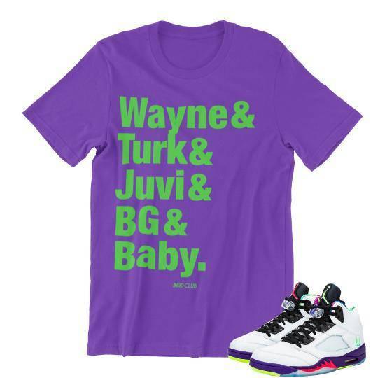 Air Jordan 5 Bel Air shirt - Sneaker Tees to match Air Jordan Sneakers