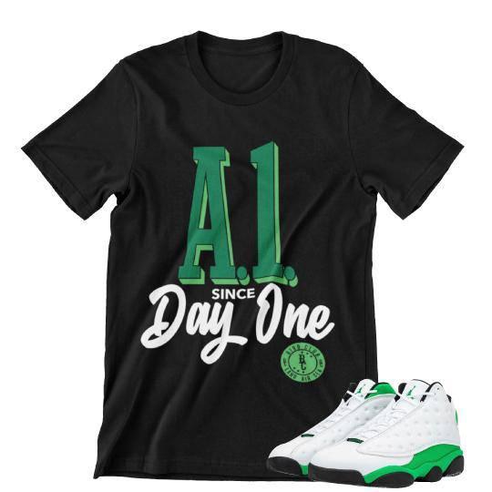 RETRO 13 LUCKY GREEN SHIRT - Sneaker Tees to match Air Jordan Sneakers
