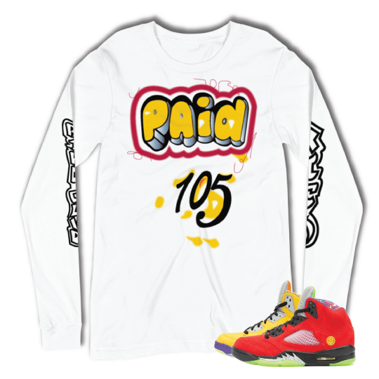 What The 5 Jordan Long sleeve shirt - Sneaker Tees to match Air Jordan Sneakers