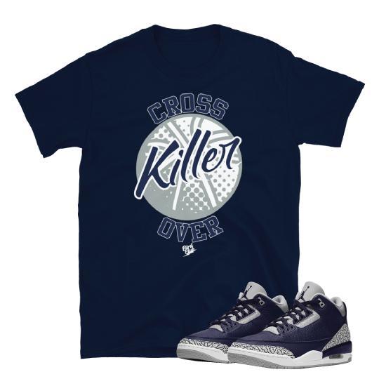 Georgetown Jordan 3 Shirt - Sneaker Tees to match Air Jordan Sneakers