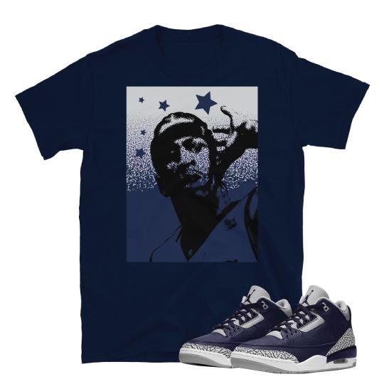 Jordan 3 Georgetown Shirt - Sneaker Tees to match Air Jordan Sneakers