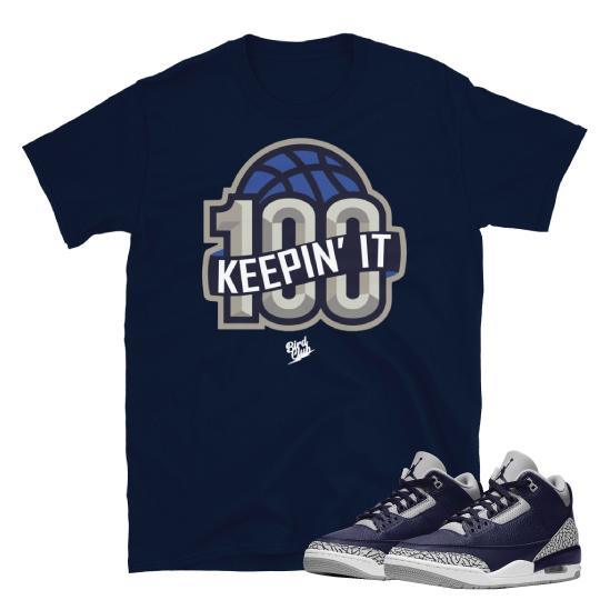 Retro Jordan 3 Georgetown Shirt - Sneaker Tees to match Air Jordan Sneakers